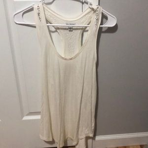 Womens off white tank top